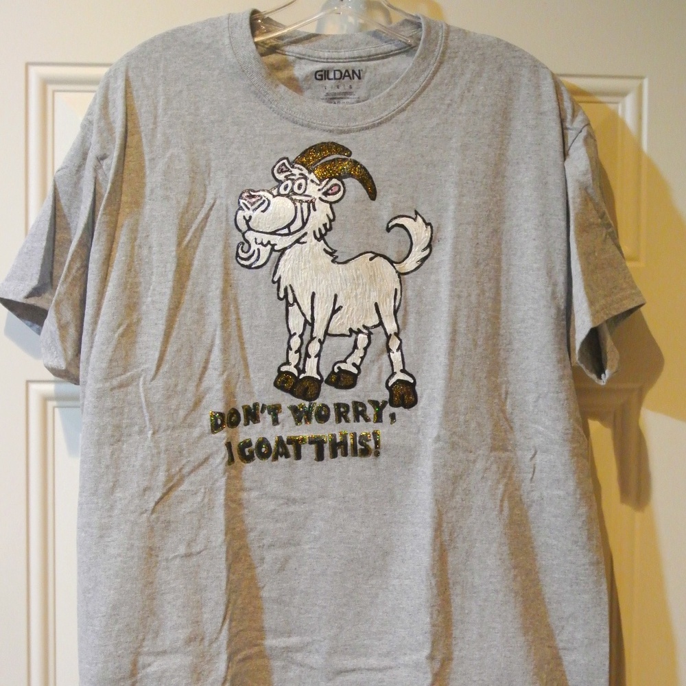 LARGE GOAT TSHIRT "I GOAT THIS"